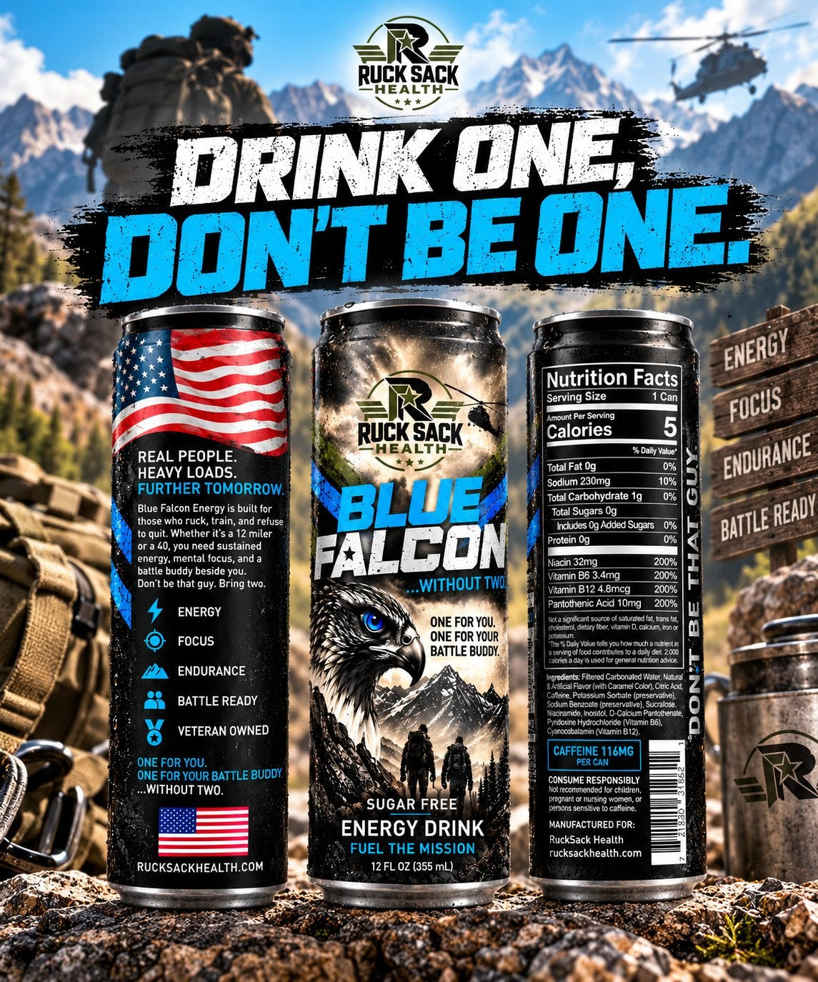 Blue Falcon — Sugar Free Energy Drink