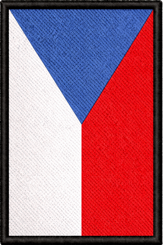 Embroidered patch of the Czech Flag