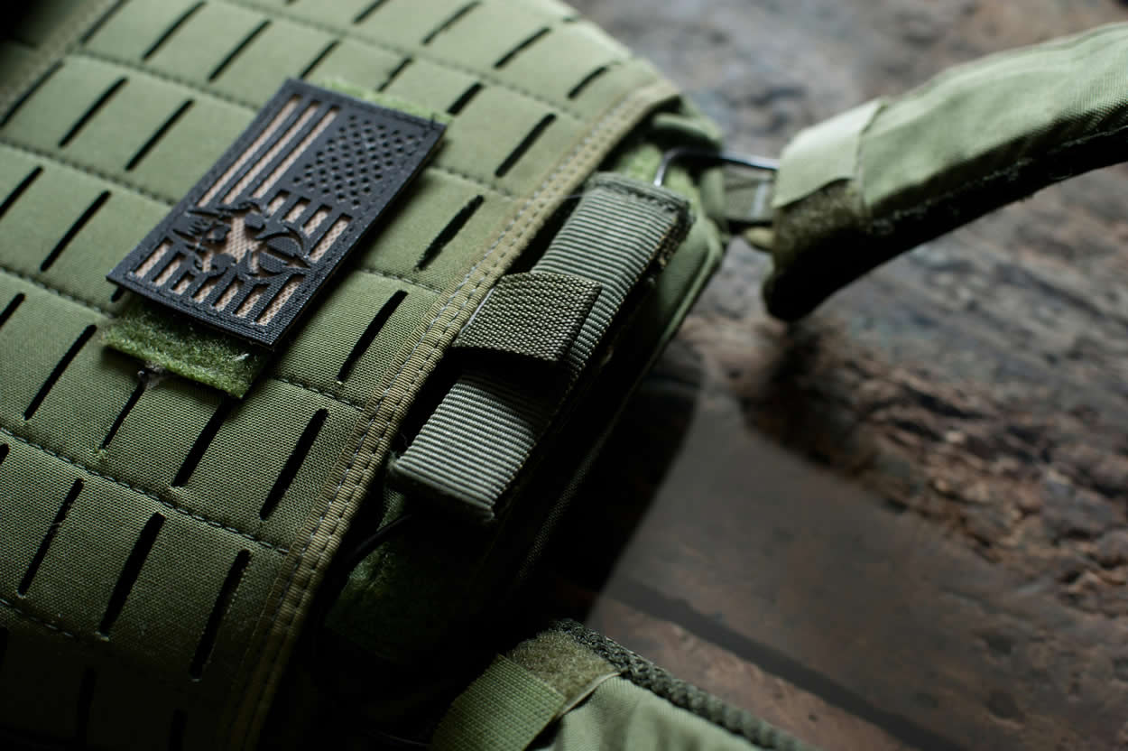 Weighted tactical vest ready for a fuck march